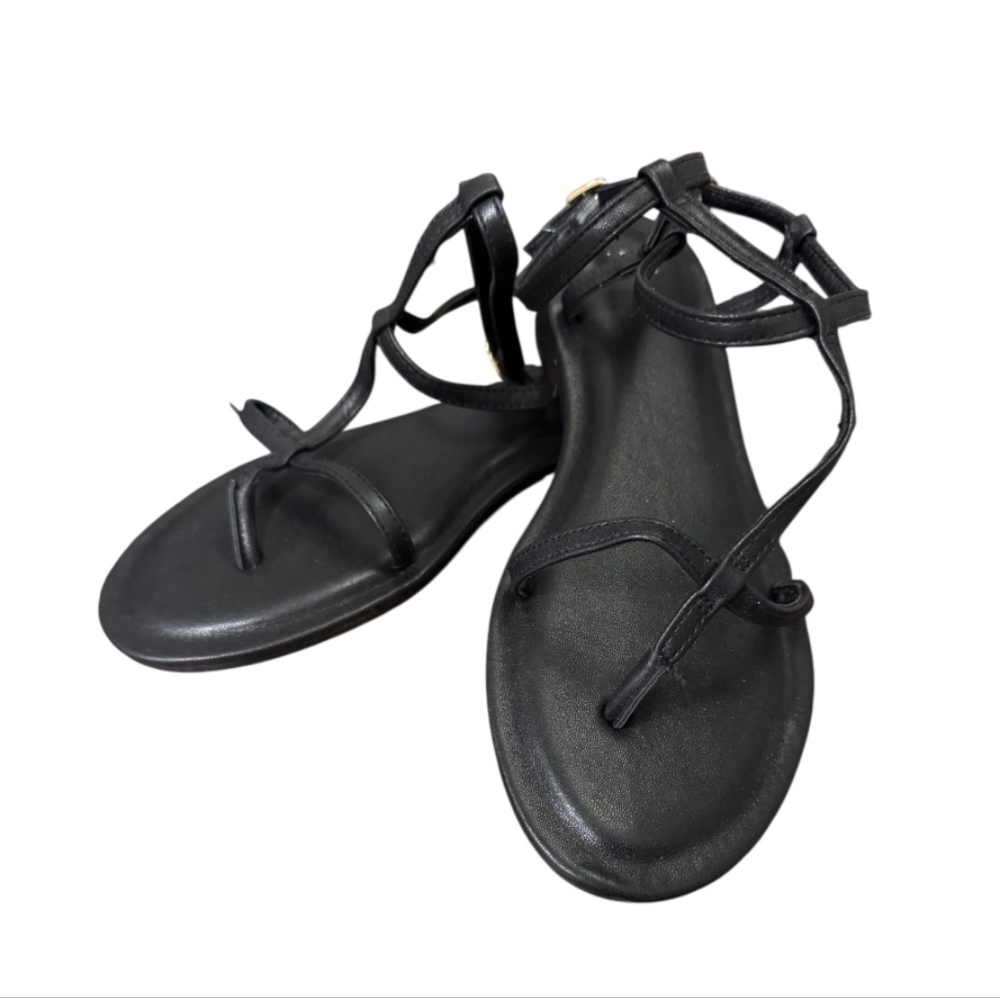 A New Day Black Ankle strap sandals with memory foam, size 8